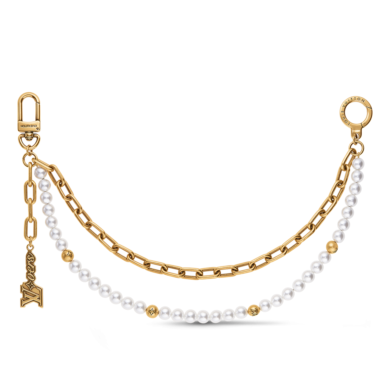 Louis Vuitton Chain Belt Pearls Bag Charm